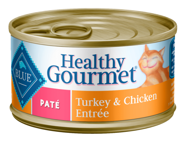 Blue Buffalo Healthy Gourmet Adult Turkey and Chicken Entree Canned Cat Food Online Sale