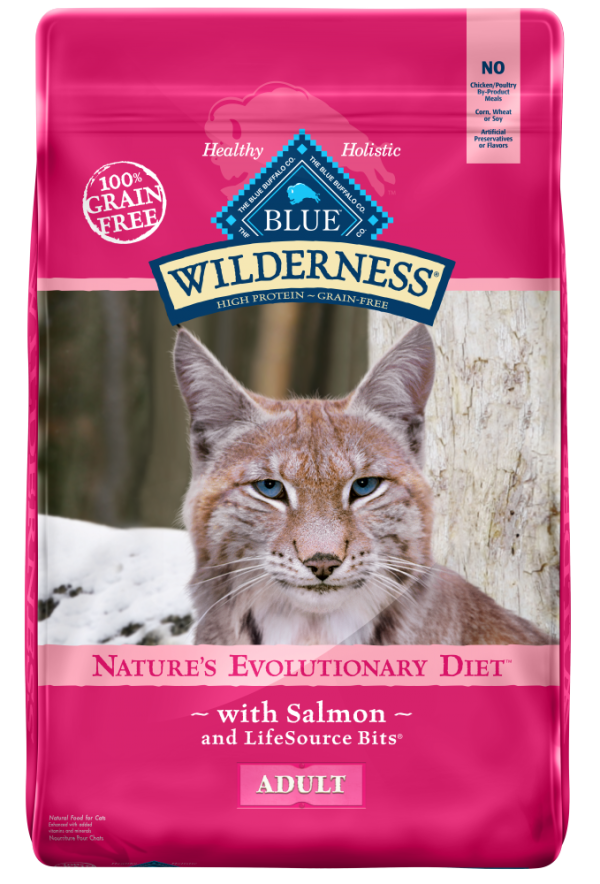 Blue Buffalo Wilderness Grain Free Salmon High Protein Recipe Dry Cat Food Online now