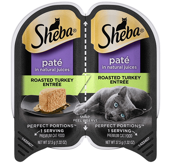 SHEBA® PERFECT PORTIONS™ Premium Paté Roasted Turkey Entrée Online