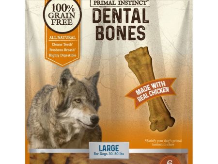 Nylabone Primal Instinct Dental Bone with Real Chicken For Discount