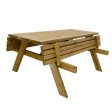 Tavolo da picnic in legno da giardino - OASI - 177x154x74h cm For Sale