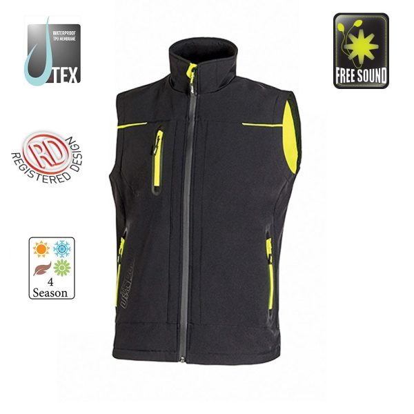 Gilet da lavoro per uomo - U-Power UNIVERSE- colore Black Carbon For Cheap