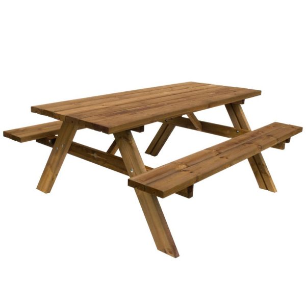 Tavolo da picnic in legno da giardino - OASI - 177x154x74h cm For Sale