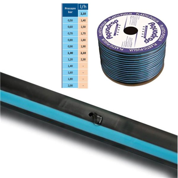 Manichetta Gocciolante per Irrigazione 16mm - Autocompensante - Passo 30 cm - da 250 o 500 mt Online Hot Sale