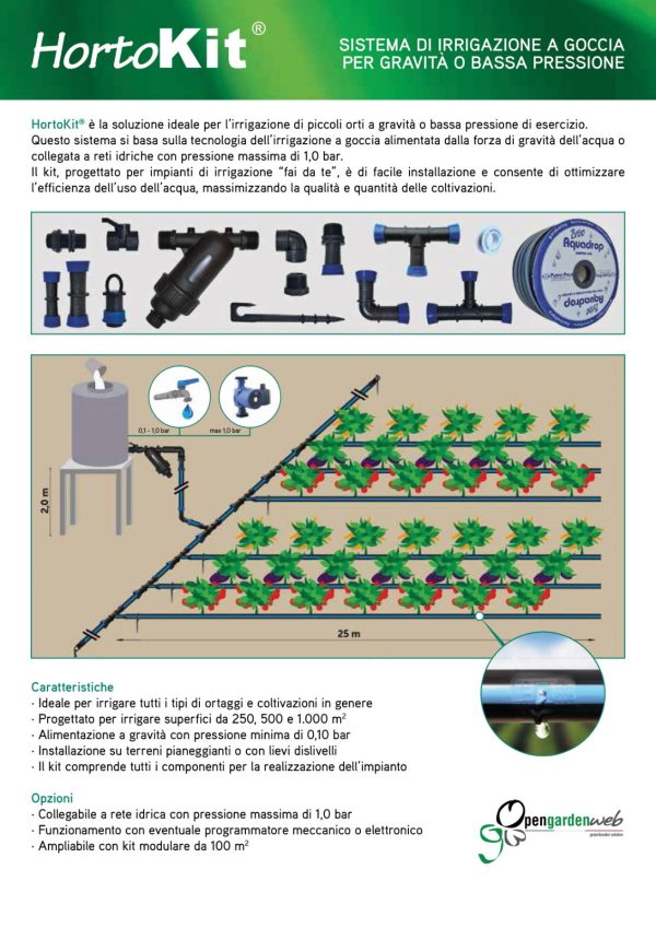 Kit irrigazione Orto fino a 250 mq - ideale per balconi, terrazze, giardino Online now