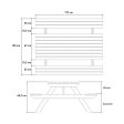 Tavolo da picnic da giardino in legno di pino impregnato - 180x150x70h cm Sale