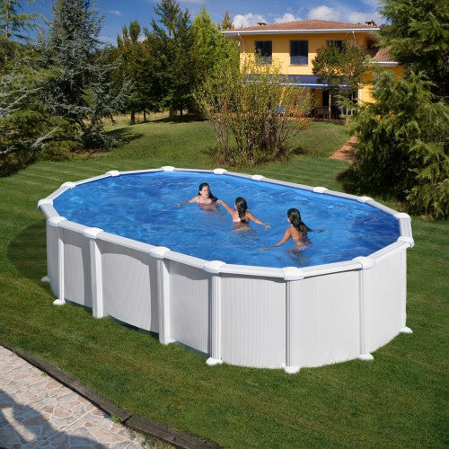 Piscina Fuori Terra Ovale in Acciaio - 610x360x120 cm Sale