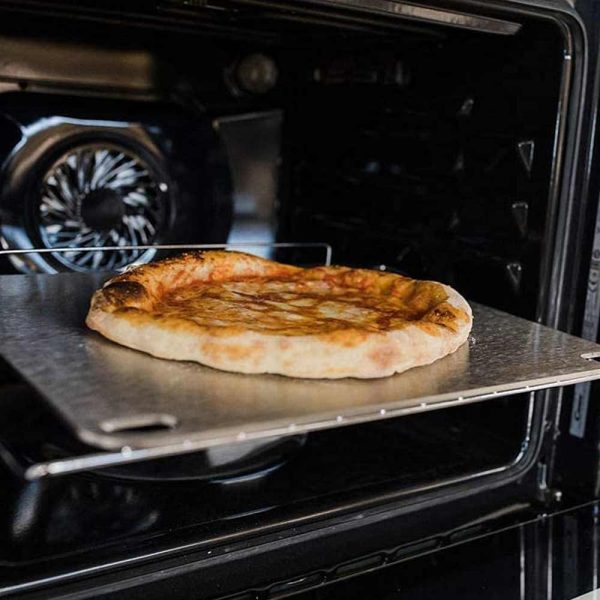 Pietra per pizza in acciaio inox 4mm - 40x35 cm on Sale