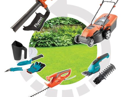 Set Utensili Elettrici da Giardino, con Rasaerba, Soffiatore, Tagliasiepi, Forbici Batteria per Prato e Siepi + Set Attrezzi da Giardinaggio Online Hot Sale