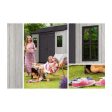 Casetta da giardino in duotech OAKLAND 1175 - 350x229x254h cm - Grigio effetto legno naturale Fashion