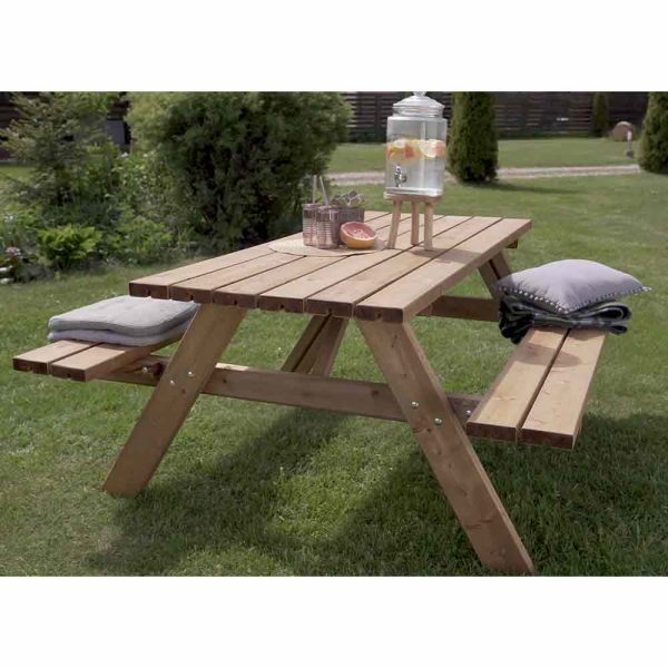 Tavolo da picnic in legno da giardino - OASI - 177x154x74h cm For Sale