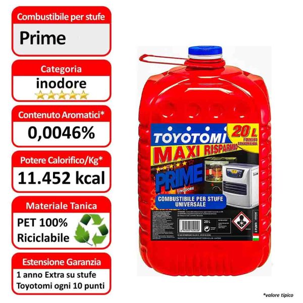 Combustibile liquido per stufe - Toyotomi PRIME - 20 litri Cheap