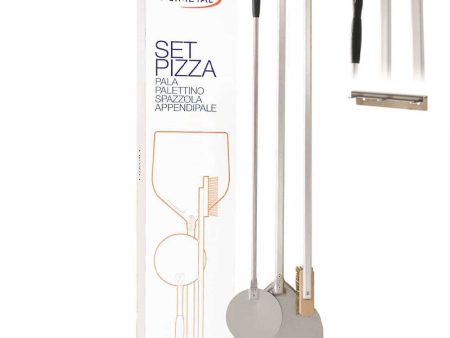 Pala, Palettino e spazzola per pizza + Appendi-Pale - in acciaio inox Online