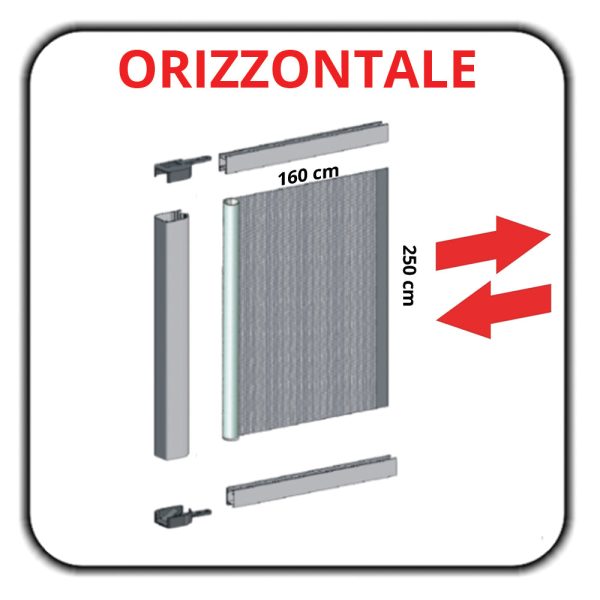 Rete di ricambio per zanzariere a rullo per porte - 160 x 250 cm - ritagliabile For Cheap