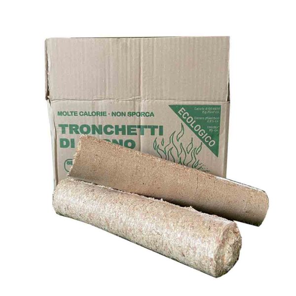 Tronchetti da ardere, in Legno di Faggio-Abete pressato in Scatola - 27 kg Discount