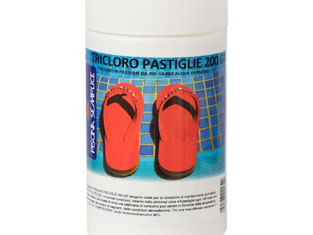 Tricloro Shock per piscine al 90% in pastiglie 200 gr - lenta cessione -in vari formati Fashion