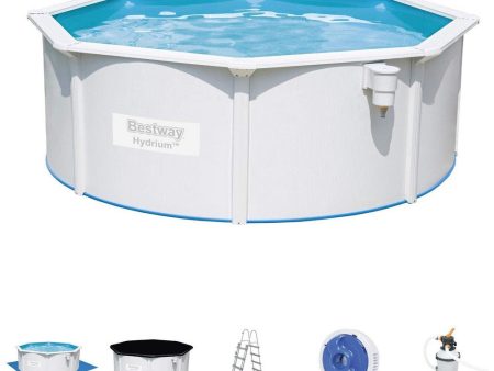 Piscina fuori terra rotonda da 360 x 120 cm - con pompa a sabbia, scaletta e accessori - HYDRIUM Online