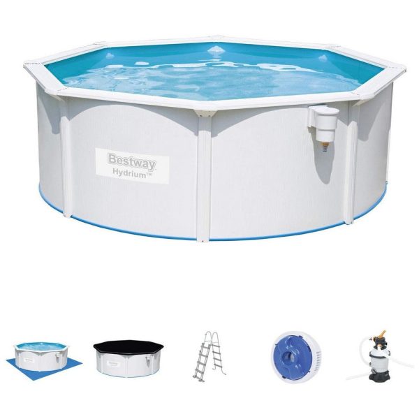 Piscina fuori terra rotonda da 360 x 120 cm - con pompa a sabbia, scaletta e accessori - HYDRIUM Online