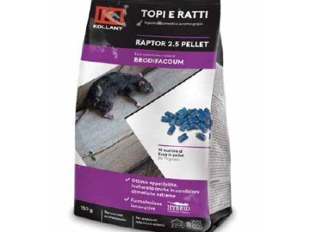 Esca per topi in pellet - Raptor 2.5 Pellet - 150 gr Supply