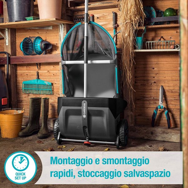 Raccogli Foglie a Spinta su Ruote Ecologico - Larghezza di Lavoro 49 cm Online now