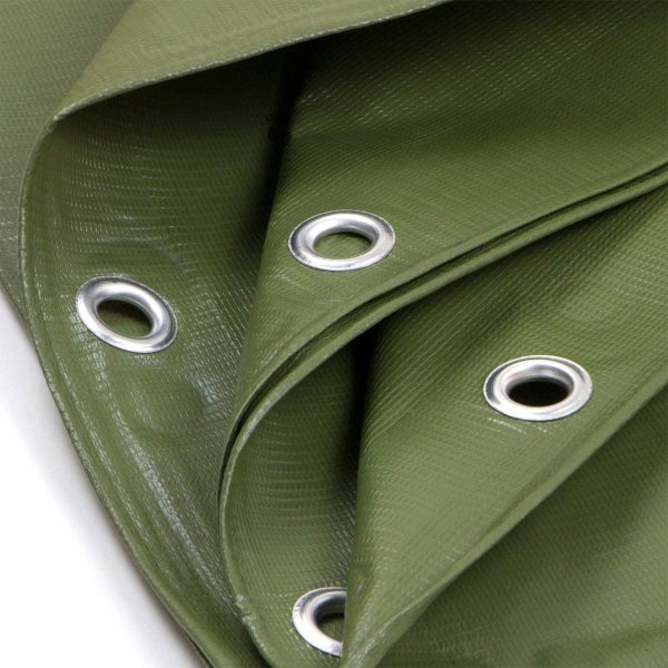 Telo in PVC Ultra occhiellato - da 270 gr mq - colore Verde o bianco - varie misure For Sale