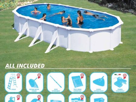 Piscina fuori terra ovale in Acciaio - Completa All Inclusive - da 730 cm a 910 cm Supply