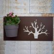 Pannello portavaso da muro + vasetto bianco magnetico - Corten For Sale