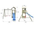 Torretta con altalena e scivolo in legno per bambini Discount