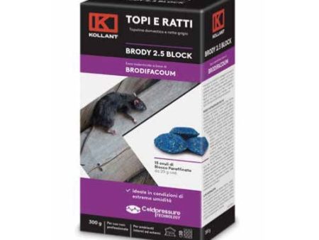 Esca per topi in blocco paraffinato - Brody 2.5 Block - 300 gr For Cheap