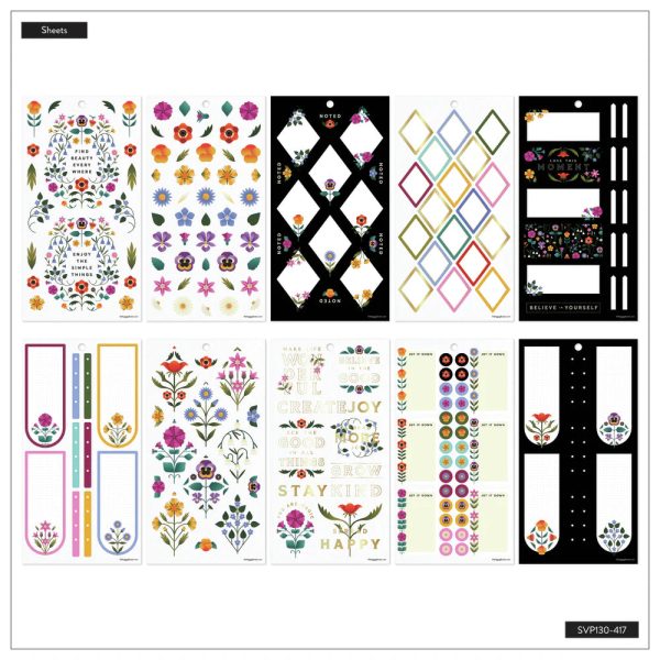 Happy Planner Tarrakirja - Classic Value Pack Stickers - Radiant Garden Sale