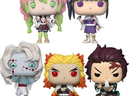 PRESALE | Funko POP! Animation: Demon Slayer: Kimetsu no Yaiba - 5 PIECE SET Vinyl Figures For Discount