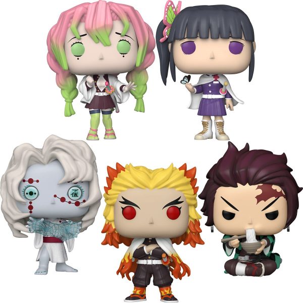 PRESALE | Funko POP! Animation: Demon Slayer: Kimetsu no Yaiba - 5 PIECE SET Vinyl Figures For Discount