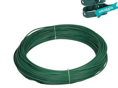 Filo di Ferro Plastificato, 20 Metri, Diametro 2,4mm - Omaggio 2 pz tendifilo Online Hot Sale