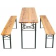 Set birreria in legno con tavolo e 2 panche - 220 x 70 x 76h cm Supply