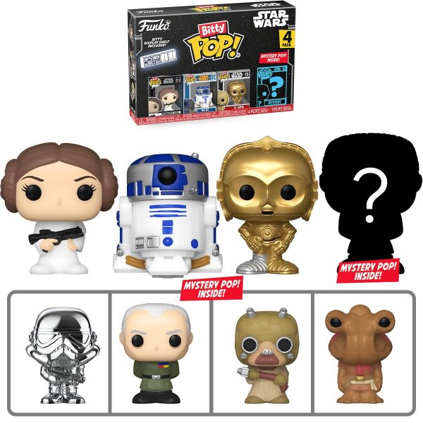 PRESALE | Funko Bitty POP! - Star Wars - Princess Leia - Four Pack Vinyl Figures Hot on Sale