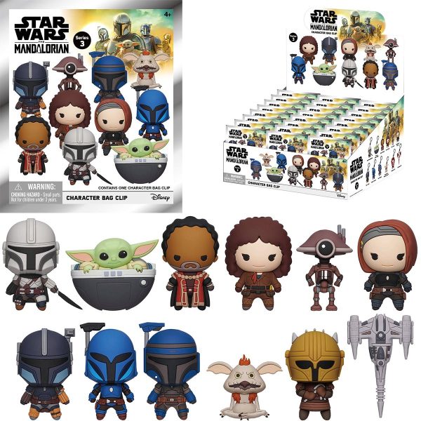 PRESALE | Star Wars: The Mandalorian 3D Bag Clip - Case of 24 - Pedro Pascal - Gacha Mystery Blindbox Online