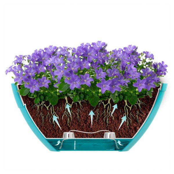 Vaso ovale tortora per fiori e orchidee - Calipso - cm 24 - 2 litri Online Sale