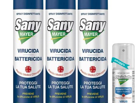 3x Sanymayer 400ml+1 Disinfetta Mayer Mani e Superfici 100ml For Sale