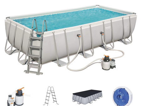 Piscina fuori terra rettangolare 549x274x122H cm + accessori - Power Steel Bestway Discount