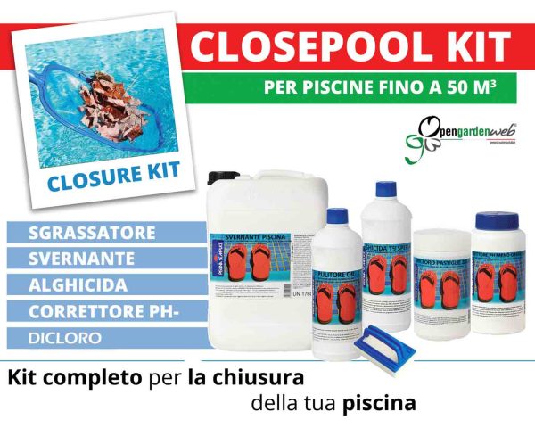 Svernante per piscina - ClosePool Kit - Soluzione Completa per la chiusura invernale Sale