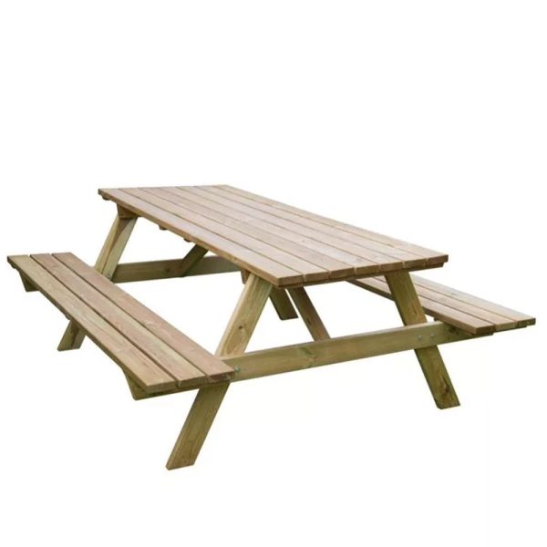 Tavolo da picnic da giardino in legno di pino impregnato - 180x150x70h cm Sale