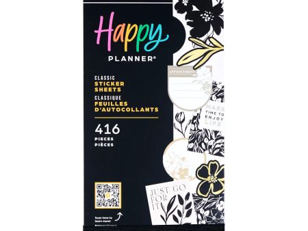 Happy Planner Tarrakirja - Classic Value Pack Stickers - Sketchy Florals Online Sale