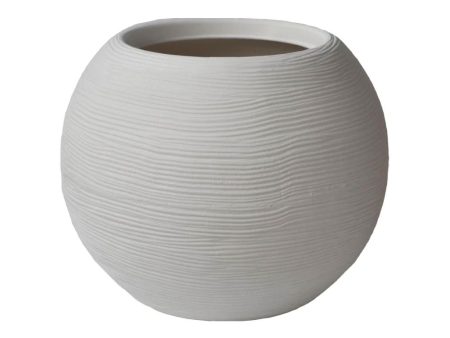 Vaso da giardino e interno casa SFERA rigata shabby - 3 colori Discount