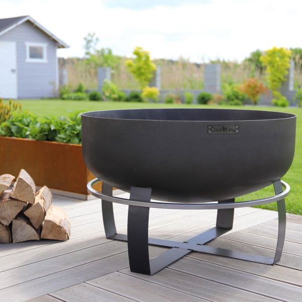 Braciere da giardino in acciaio nero - VIKING XXL - 80 cm Online Sale