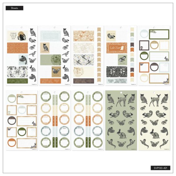 Happy Planner Tarrakirja - Classic Value Pack Stickers - Wild Woods Discount