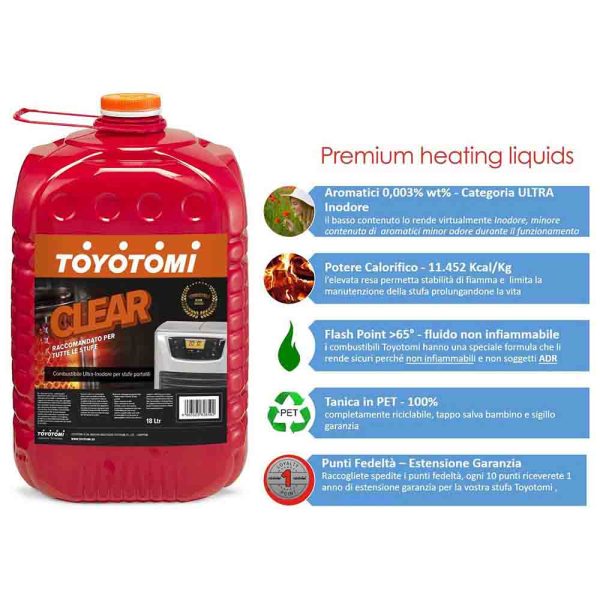 Combustibile liquido per stufe - Toyotomi CLEAR - 20 litri For Discount