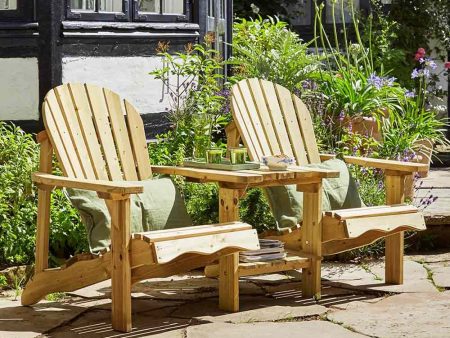 Sedia da giardino in legno RELAX - Doppia seduta For Cheap