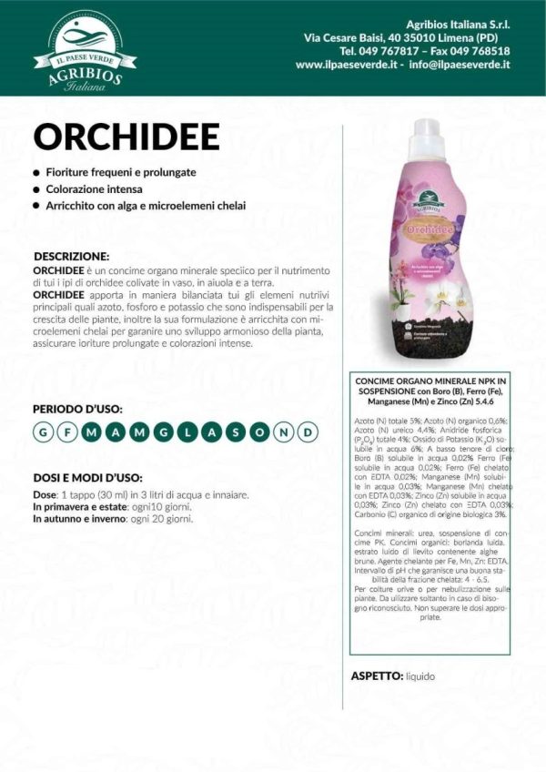 Concime Orchidee Liquido, da 330 ml For Cheap