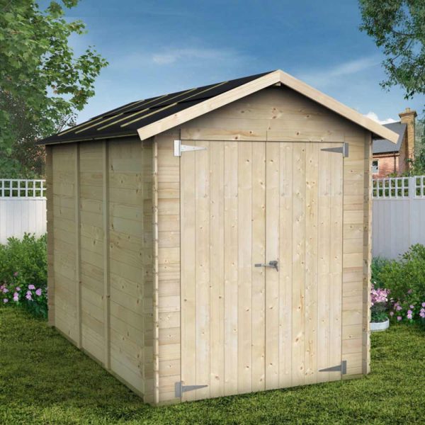 Casetta da giardino in legno FIAMMA - da 16 mm - 178x273x226h cm - porta doppia CIECA For Discount